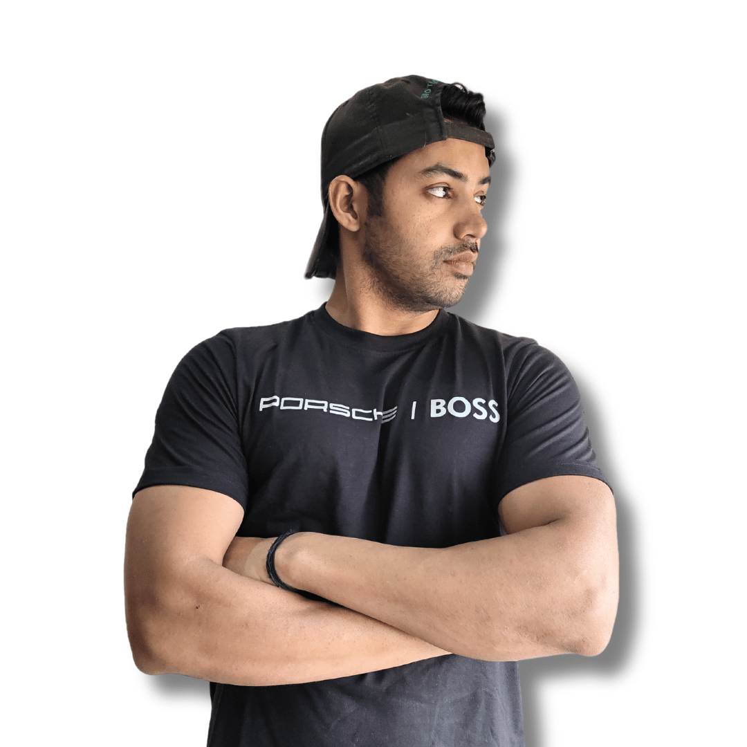 Porsche Boss – Black Round Neck T-shirt