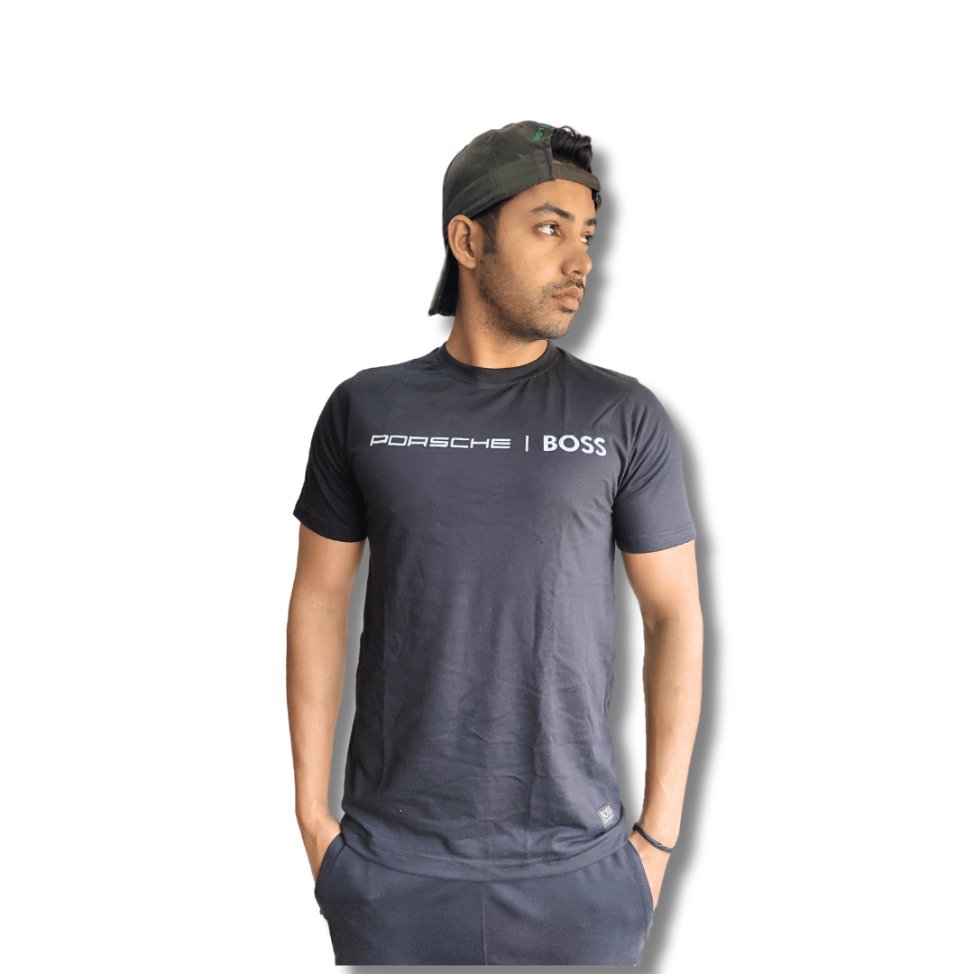 Porsche Boss - Black Round Neck T-shirt - Image 2